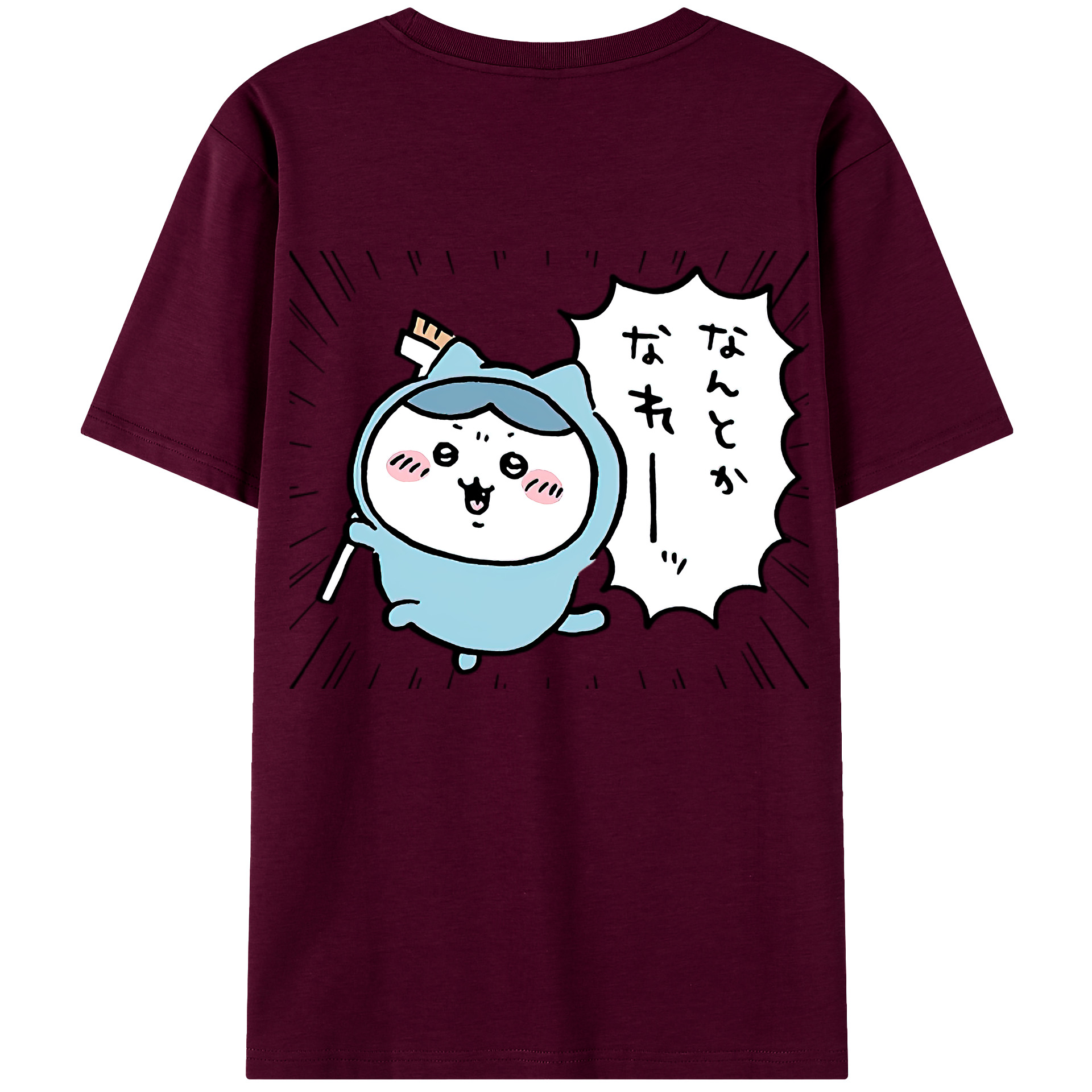 （画像用） ちいかわ ハチワレ Chii-kawa hachiware レディース半袖Tシャツ(バックプリント)